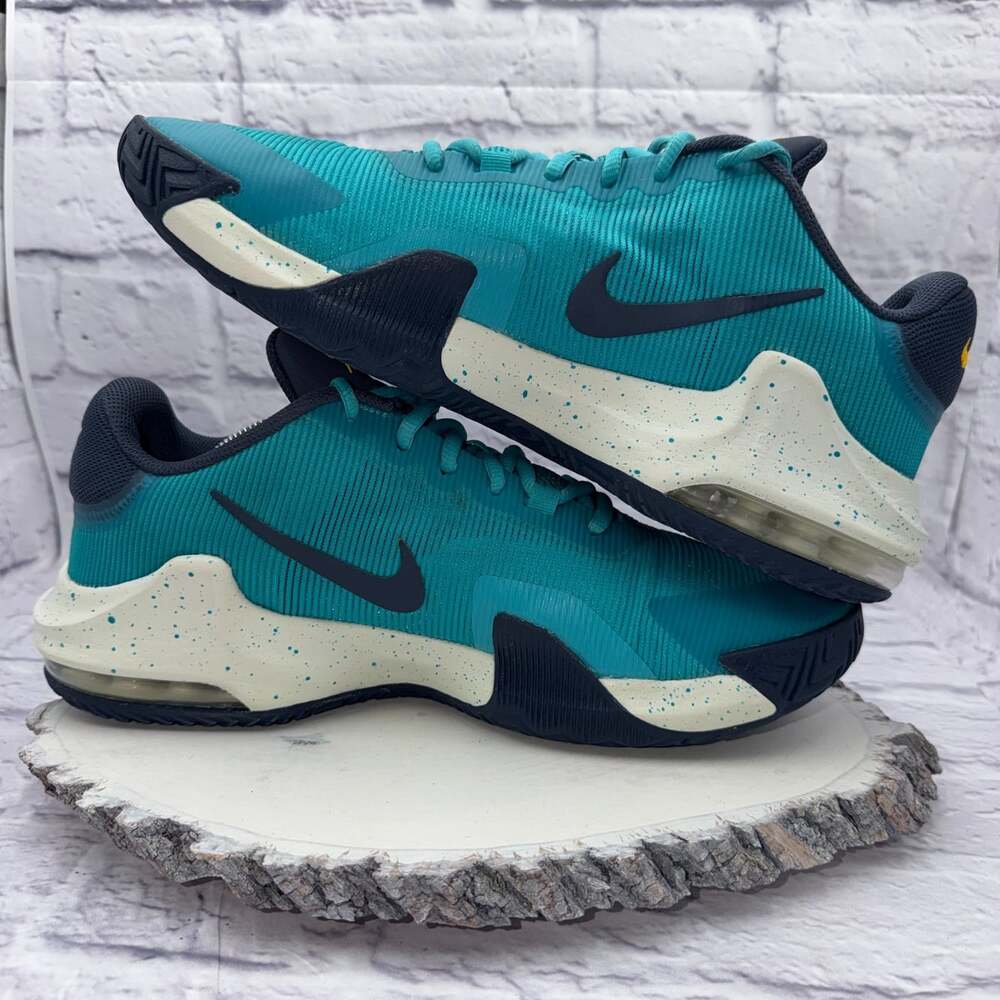 Nike Air Max Impact 4 Mens Sz 11 Athletic Shoes Sneakers DM1124-302 Blue Yellow - Picture 10 of 15